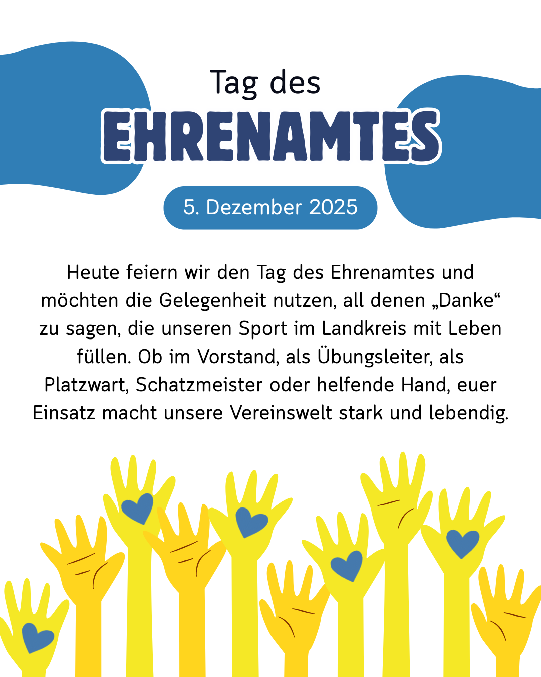 Mehr über den Artikel erfahren Internationaler Tag des Ehrenamtes – wir sagen DANKE!